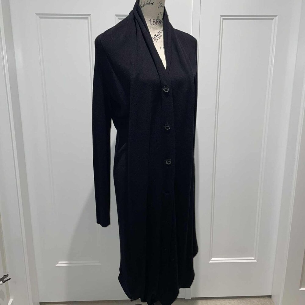 Lululemon Intuition Sweater Wrap Black / Slope Stripe Black Coal - EUC - Size 8